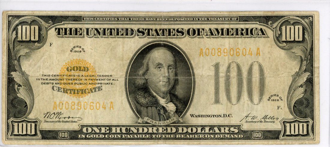 1928 $100 Gold Certificate (1 of 2)