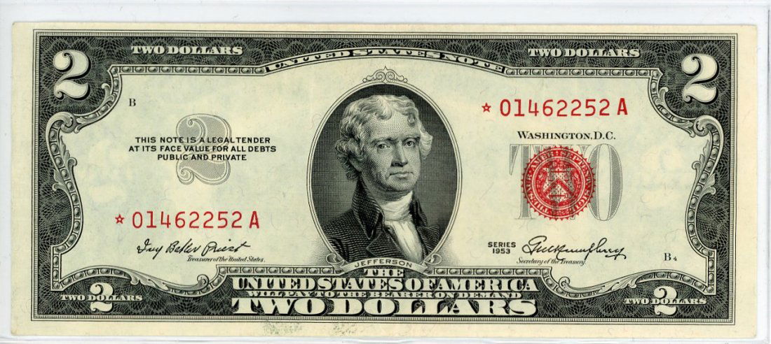 1953 $2 U.S. Star Note (1 of 2)