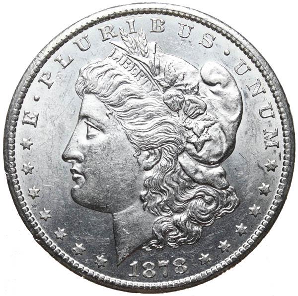 1878-CC Morgan Dollar: 1878-CC Morgan Dollar. MS-63. Greysheet $425.