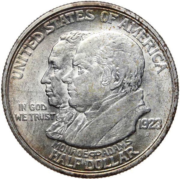 1923-S Monroe Doctrine Half Dollar: 1923-S Monroe Doctrine Half Dollar. Brilliant Uncirculated.