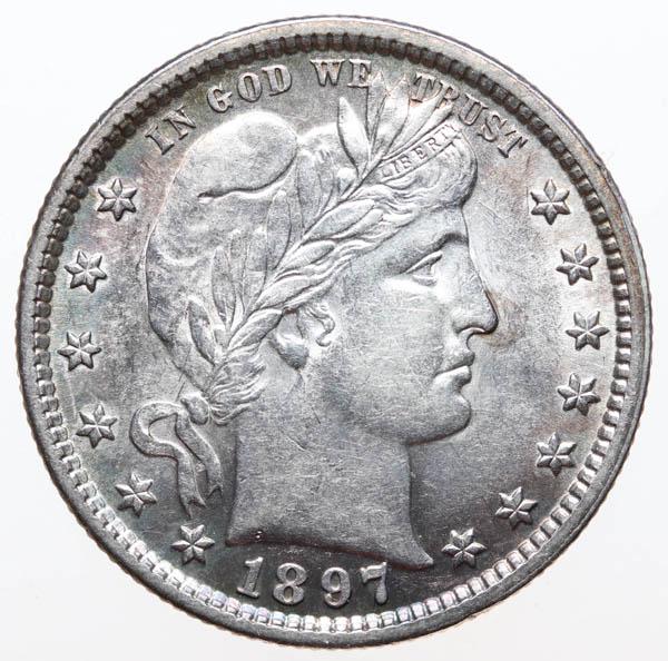 1897 Barber 25c CHOICE (1 of 2)