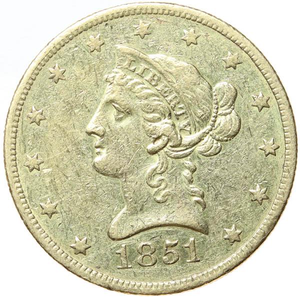 1851-O $10 Gold Liberty (1 of 2)