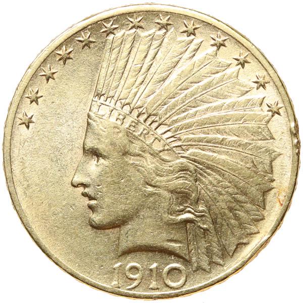 1910 $10 Gold Indian AU50 (1 of 2)