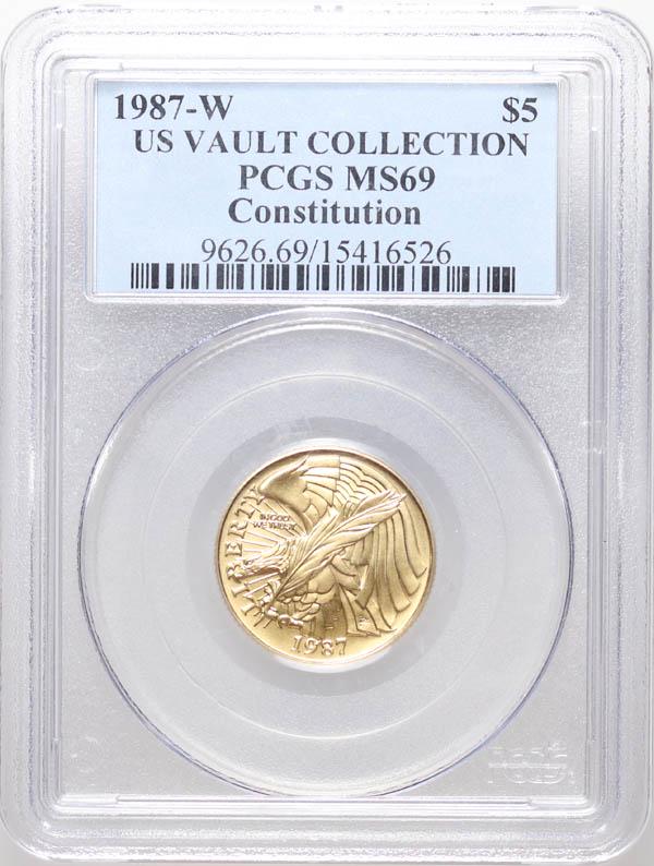 Gold 1987-W $5 Constitution PCGS MS-69 (1 of 4)