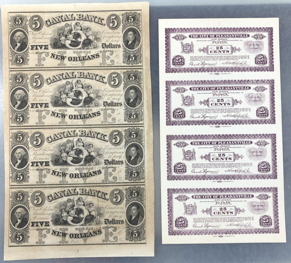 $5 New Orleans Remainder Notes & 25c Scrip (1 of 3)