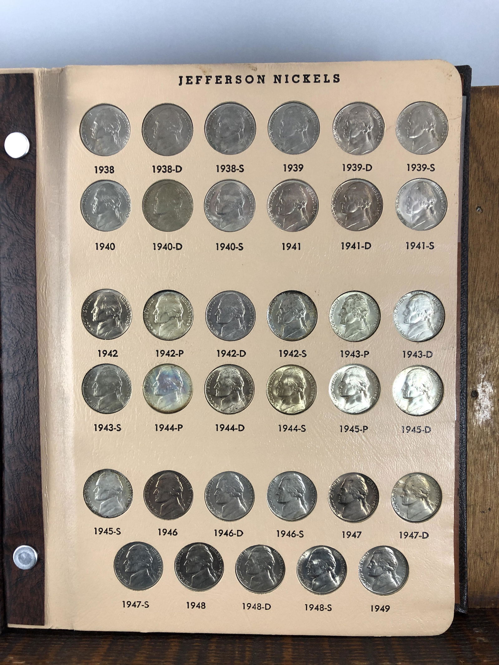 Jefferson Nickel Collection Complete 1938-1990-D (1 of 6)