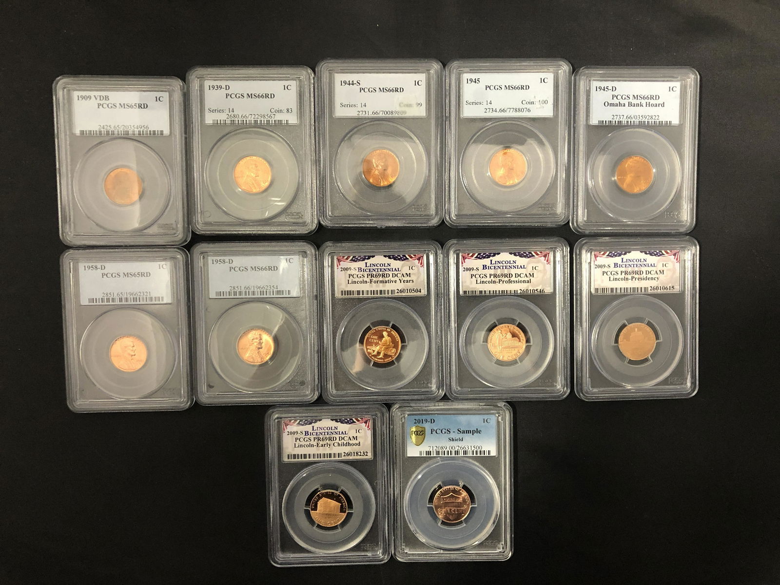 U.S. Lincoln Cent Graded Group Lot of 12 (1 of 1)