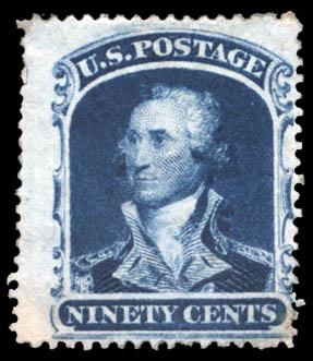 1860, 90c Blue (Scott #39) (1 of 1)