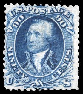 1867, 90c Blue, F. Grill (Scott #101) (1 of 1)