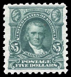 1917, $5 Marshall, Perf 10 (Scott #480) (1 of 1)