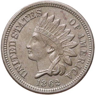 1862 Indian Head Cent: MS-63. CPG $312.