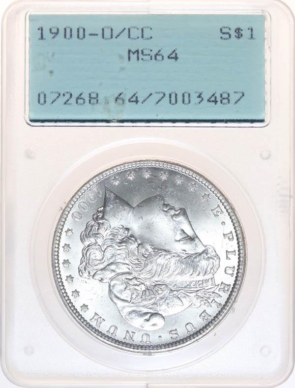 1900-O/CC Morgan Dollar PCGS MS-64 "Rattler" (1 of 4)
