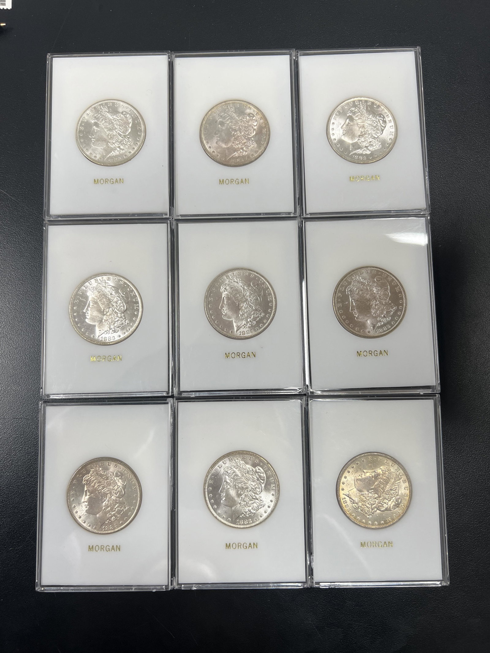 U.S. 1883-O Morgan Silver Dollar BU Group of 9 (1 of 5)