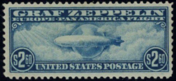 1930 $2.60 Graff Zeppelin Blue Scott #C15 XF (1 of 1)