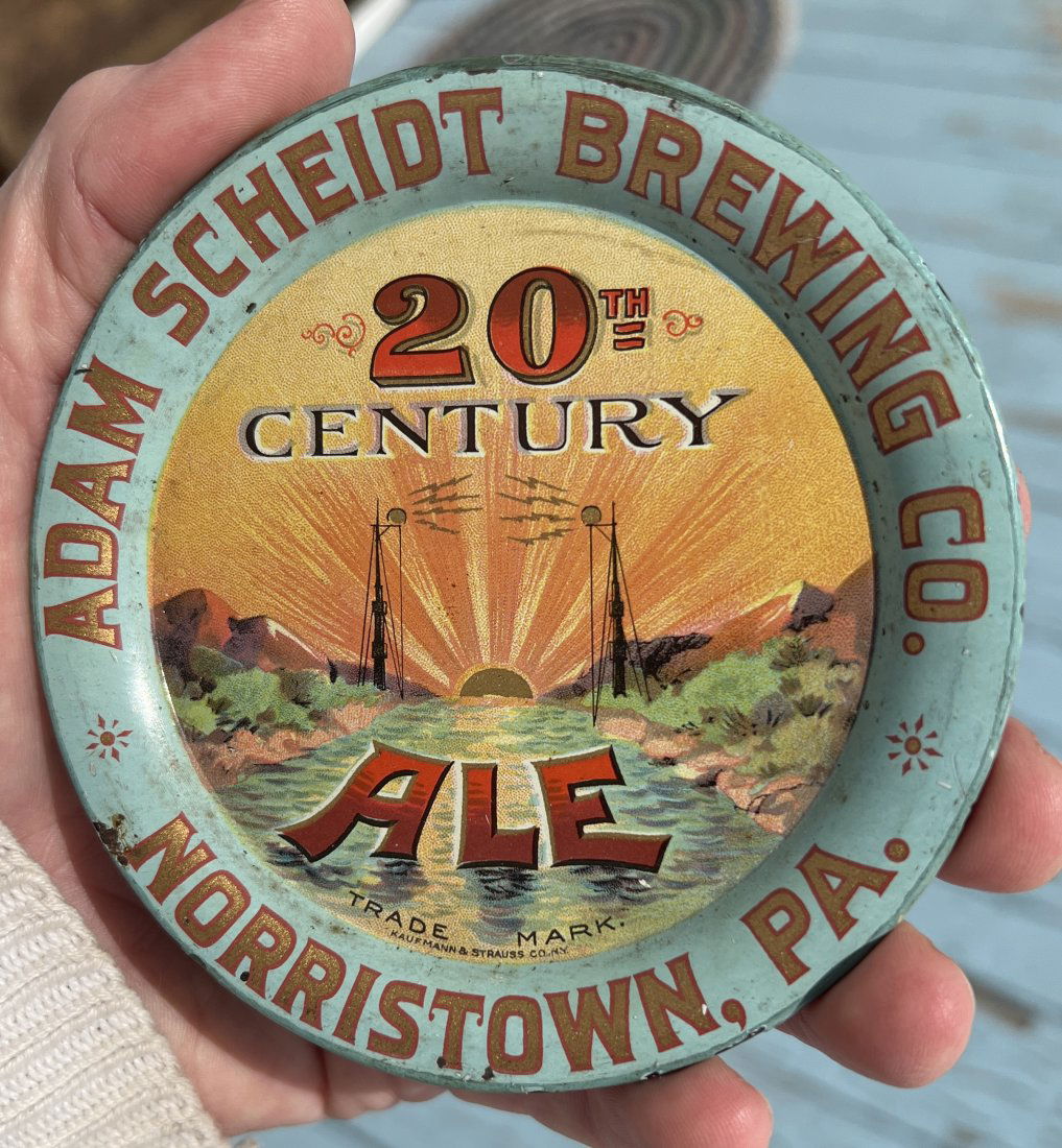 Adam Scheidt Brewing Company 20th Century Ale Beer Advertising Tip Tray Norristown PA. (1 of 9)