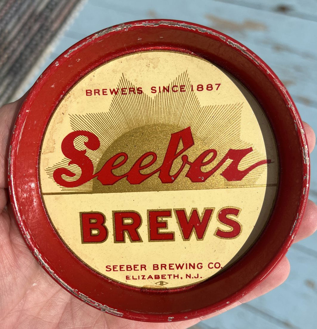 Seeber Brewers Brewing Co Elizabeth, NJ Beer Advertising Tip Tray (1 of 9)
