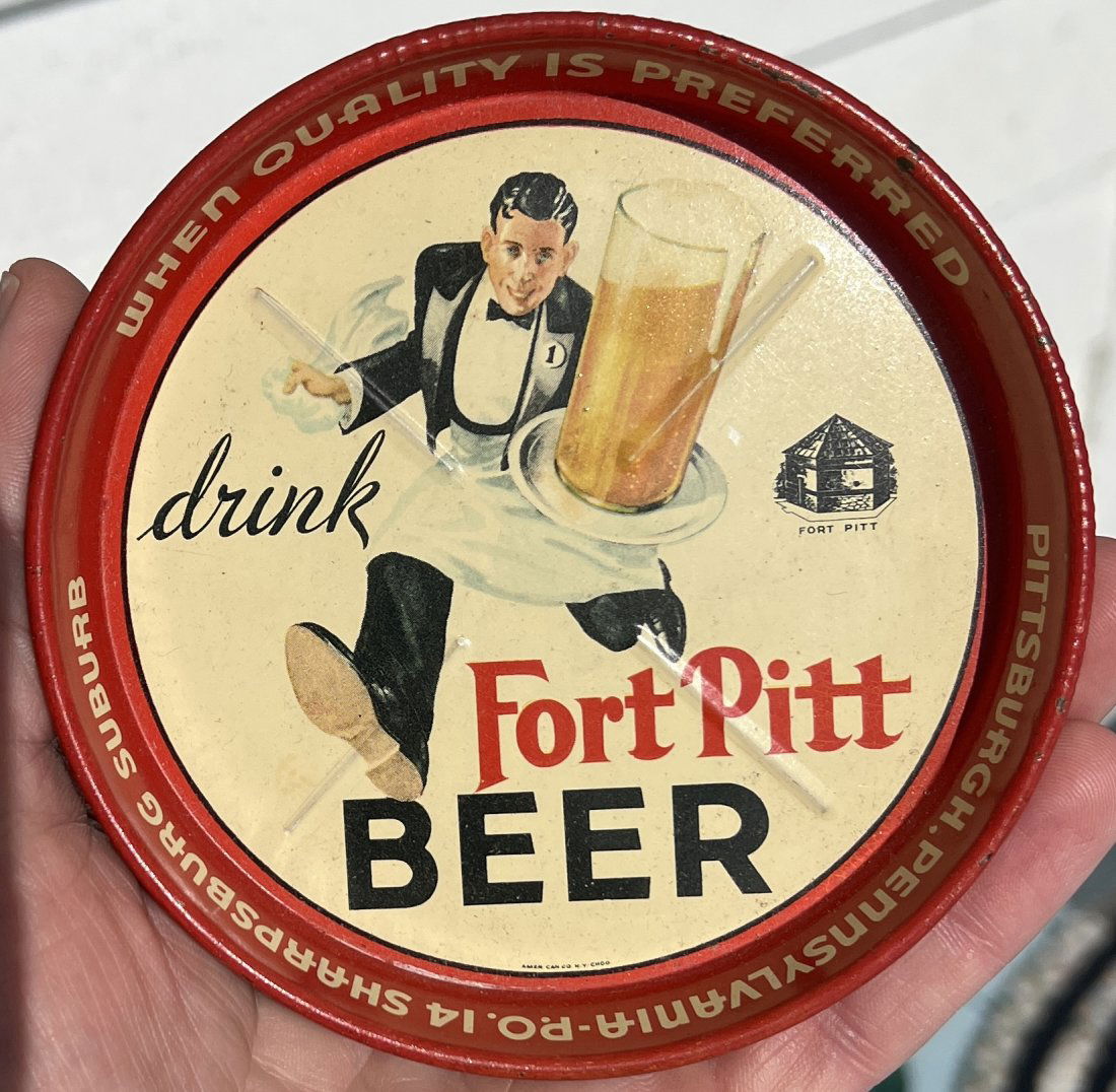Fort Pitt Brewery Pittsburgh Pennsylvania Advertising Beer Tip Tray (1 of 7)