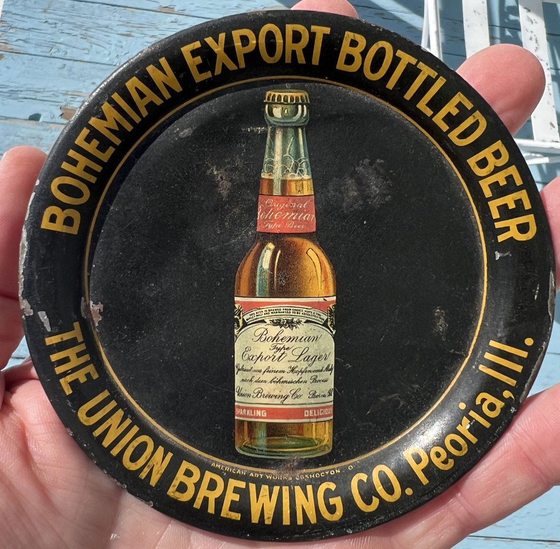 The Union Brewing Brewery Co Advertising  Bottled Beer Tip Tray - Peoria Ill. (1 of 8)