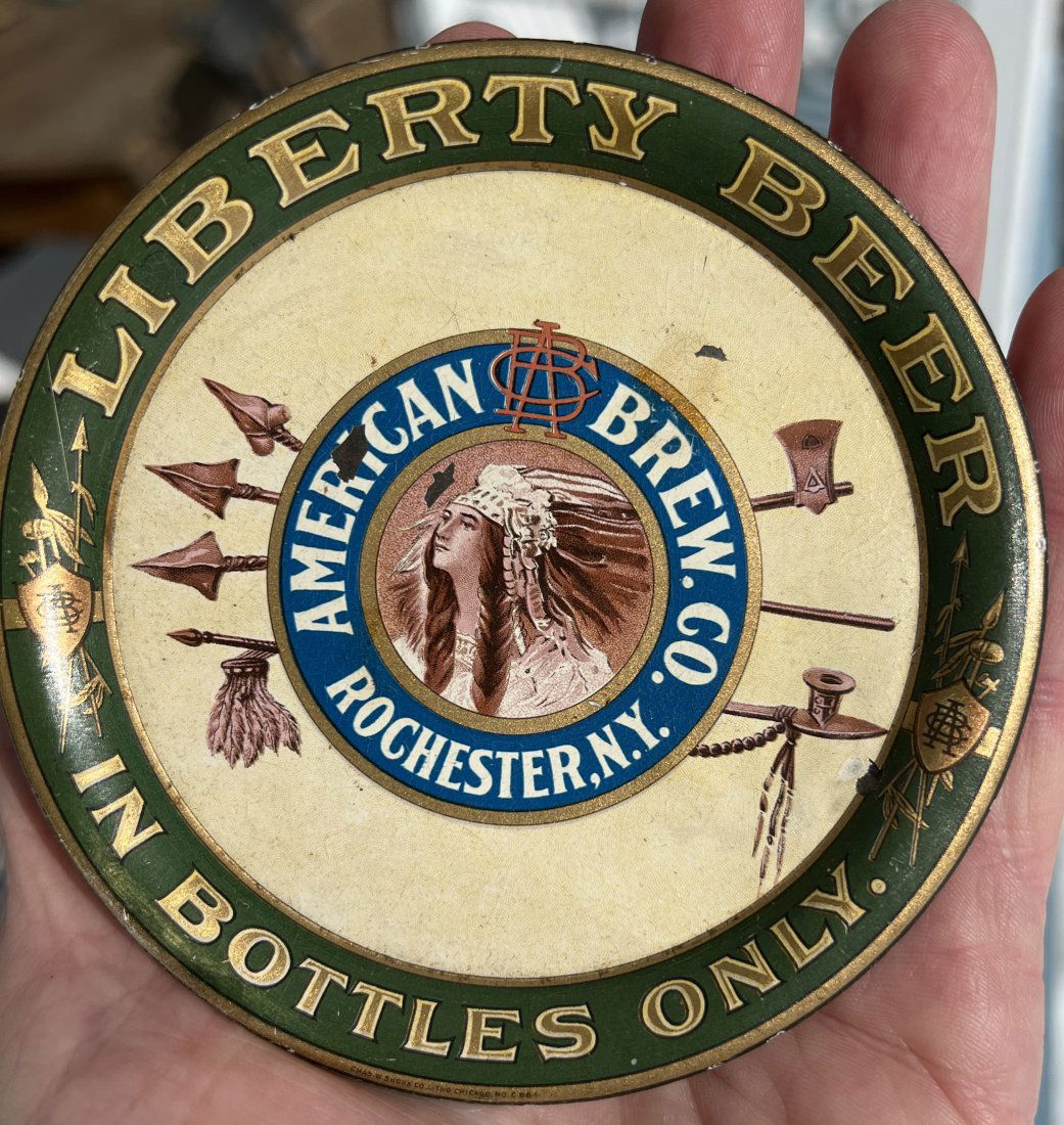 American Brew. Brewery Co Liberty Beer Advertising Tip Tray - Rochester NY (1 of 9)