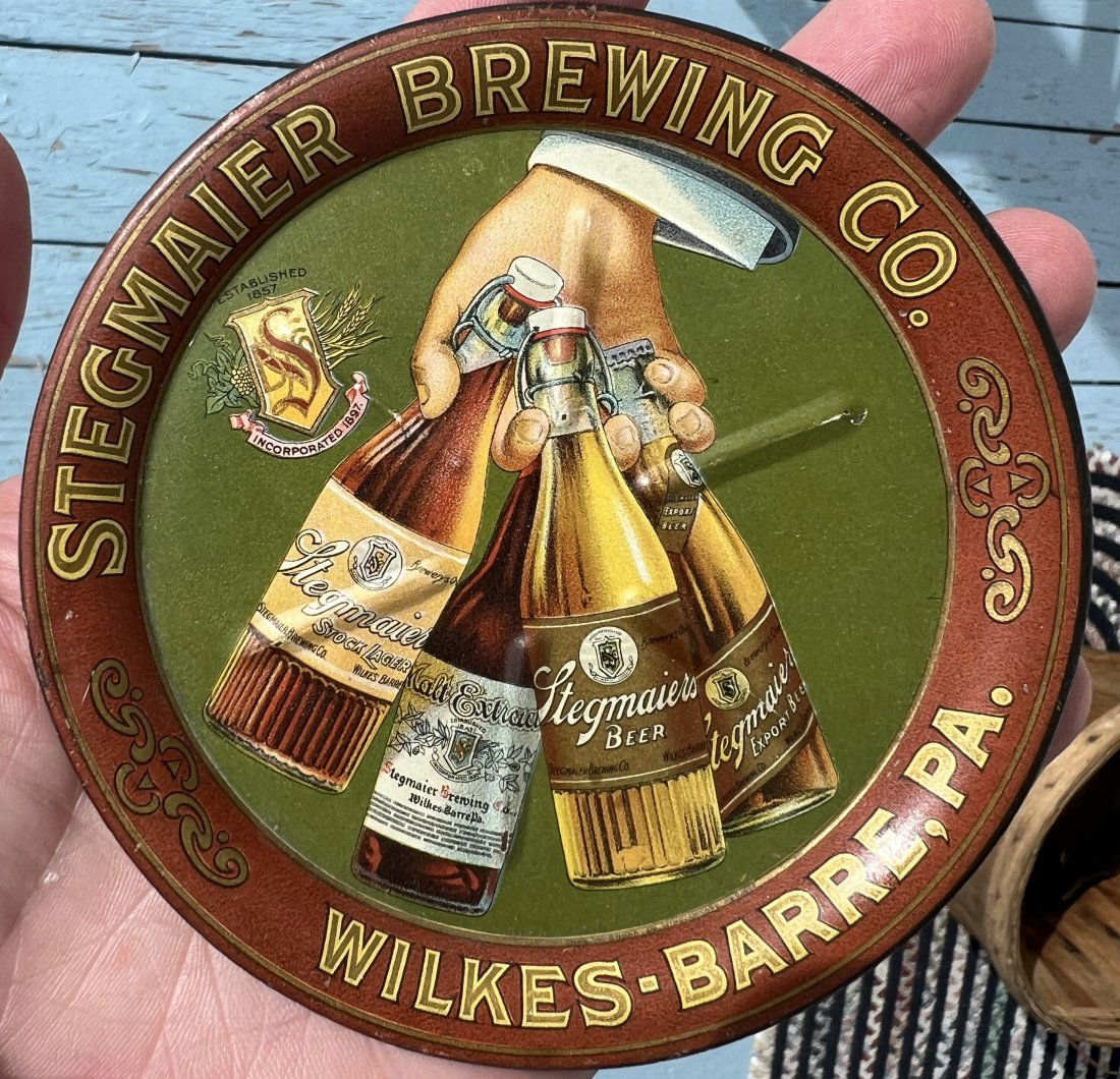 Stegmaier Brewing Co Wilkes Barre, PA Advertising Beer Tip Tray (1 of 7)