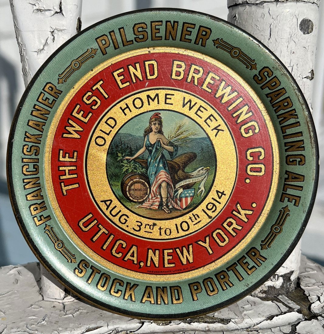 The West End Brewing Co Brewery Advertising Beer Tip Tray - Utica New York (1 of 9)