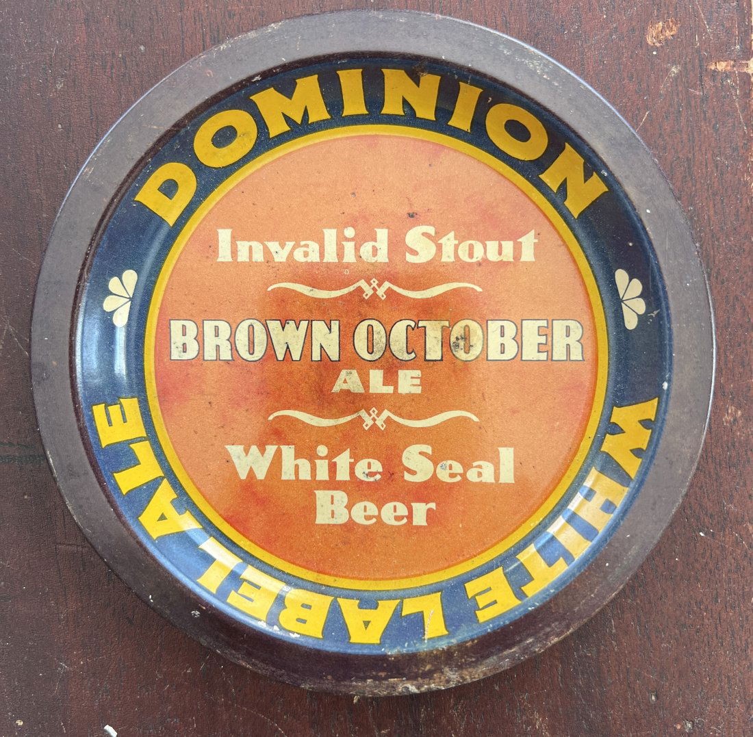Dominion Brewing Brewery Advertising White Label Ale Beer Tip Tray (1 of 7)