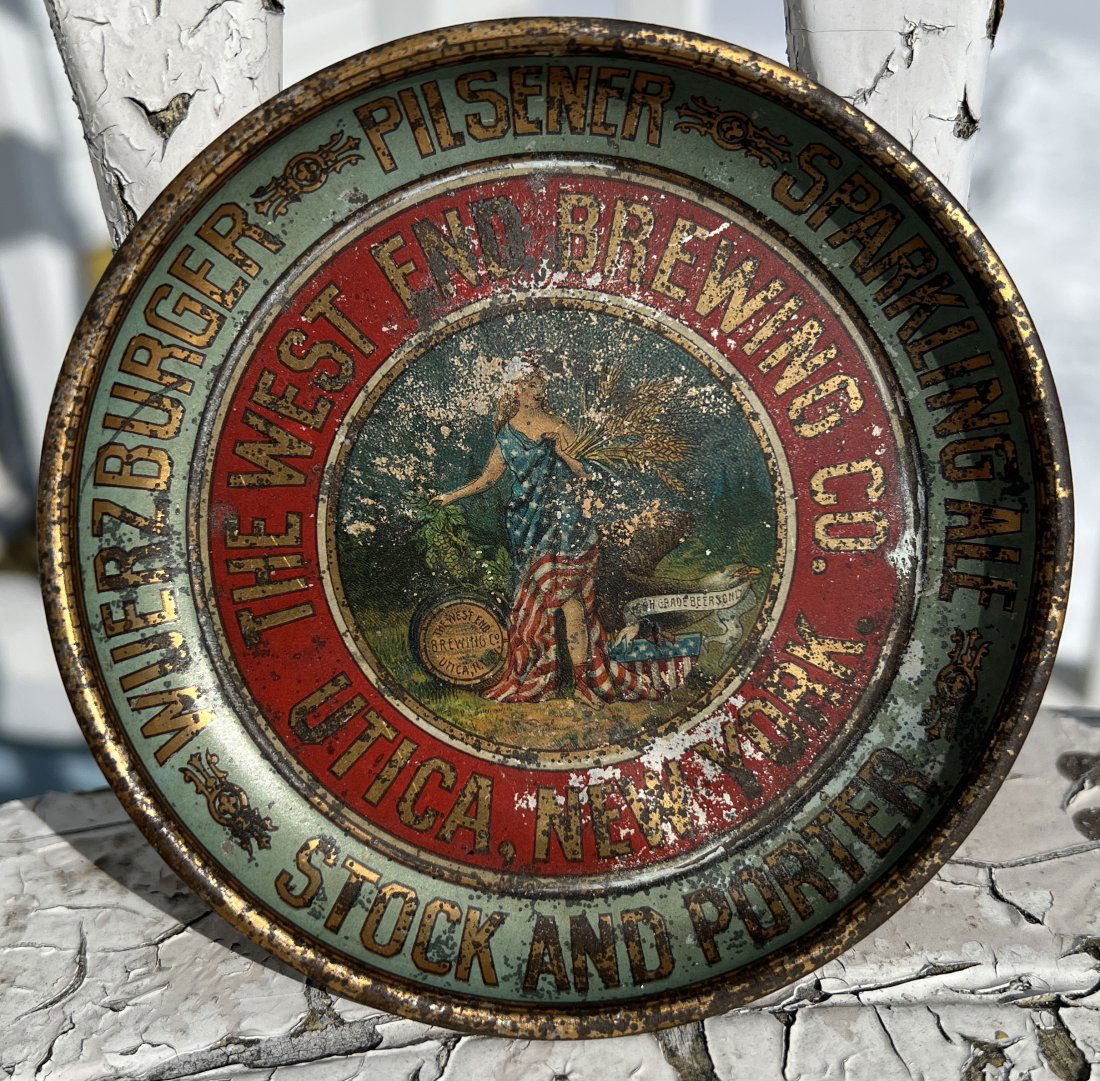 Utica NY The West End Brewing Co. Brewery Advertising Beer Tip Tray (1 of 11)