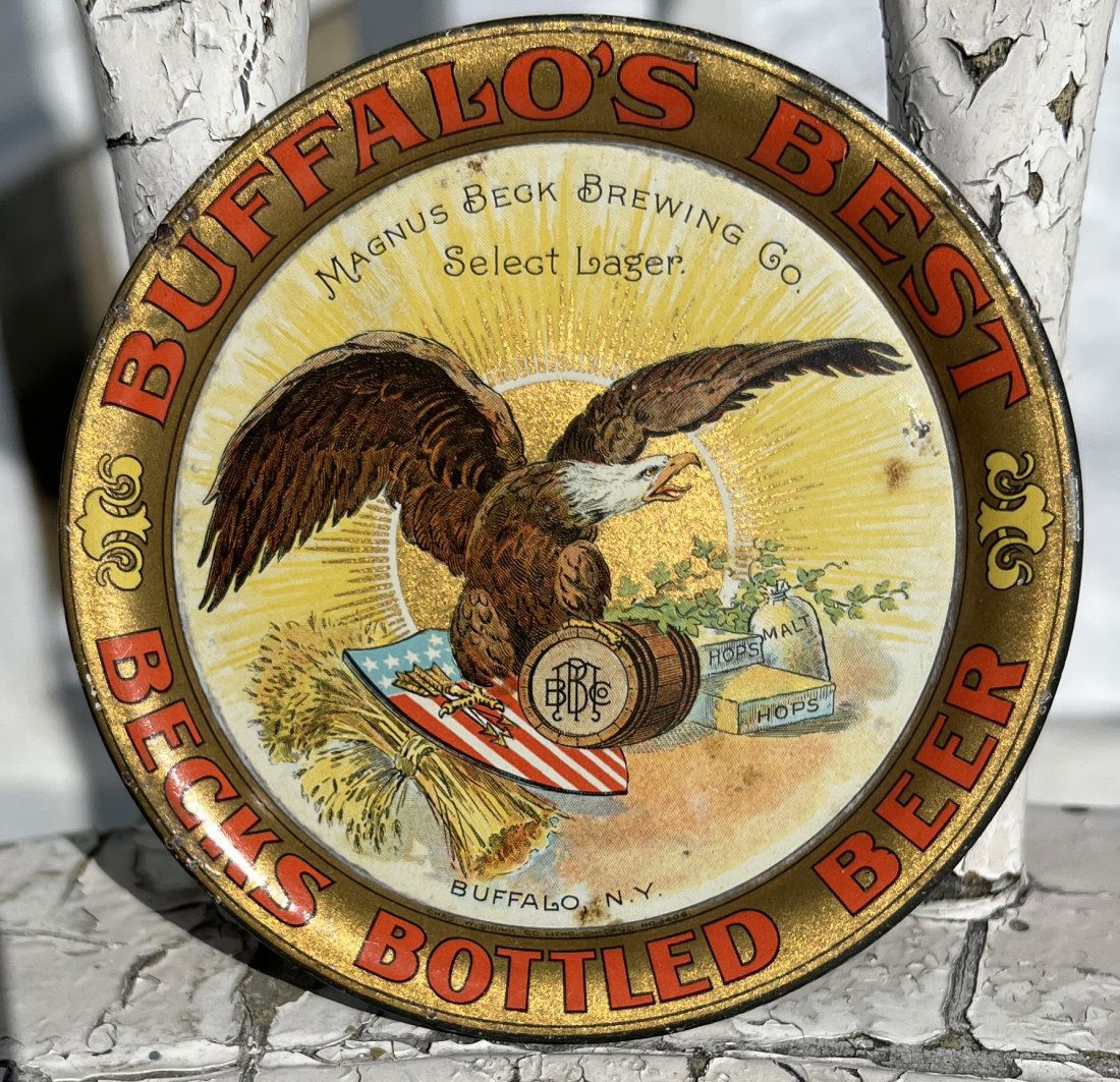 Magnus Beck Brewing Co. Buffalo NY Advertising Brewery Beer Tip Tray (1 of 8)