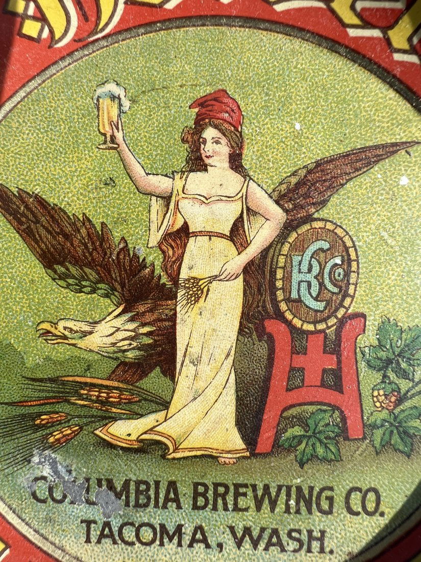 Alt Heidelberg Old Pilsner Advertising Brewery Brewing Co Beer Tip Tray - Tacoma Wash. (1 of 9)