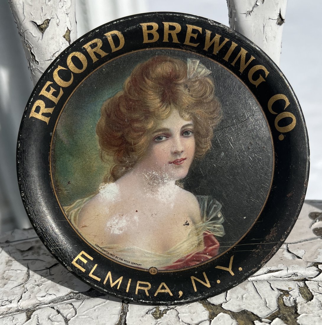 Advertising Tip Tray - Record Brewing Co. Elmira NY Brewery Beer (1 of 9)