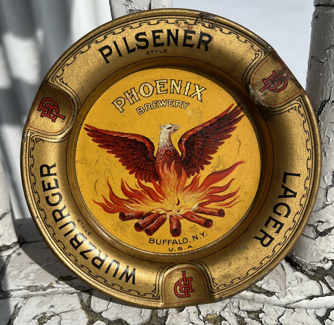 Advertising Ash Tray Tip Tray  - Phoenix Brewery Buffalo NY Wurzburger Lager Pilsener Beer (1 of 10)