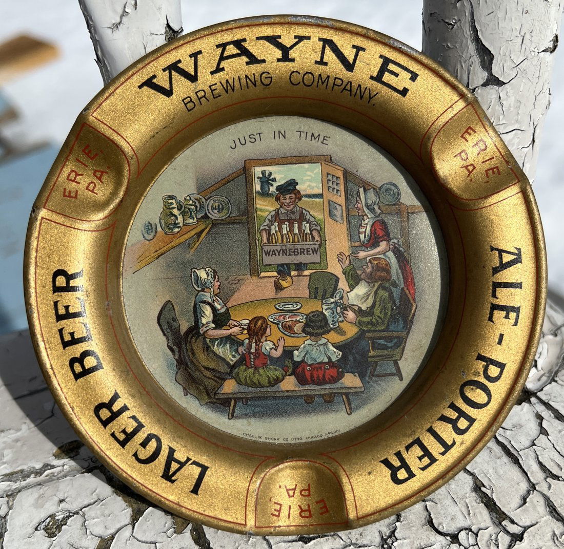 Advertising Tip Tray  - Wayne Brewing Company Erie PA. Brewery Lager Ale Portor Beer (1 of 11)