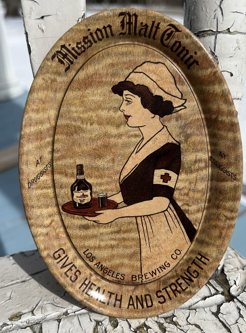 Advertising Tip Tray  - Mission Malt Tonic Los Angeles California  Beer  Brewing Co (1 of 10)
