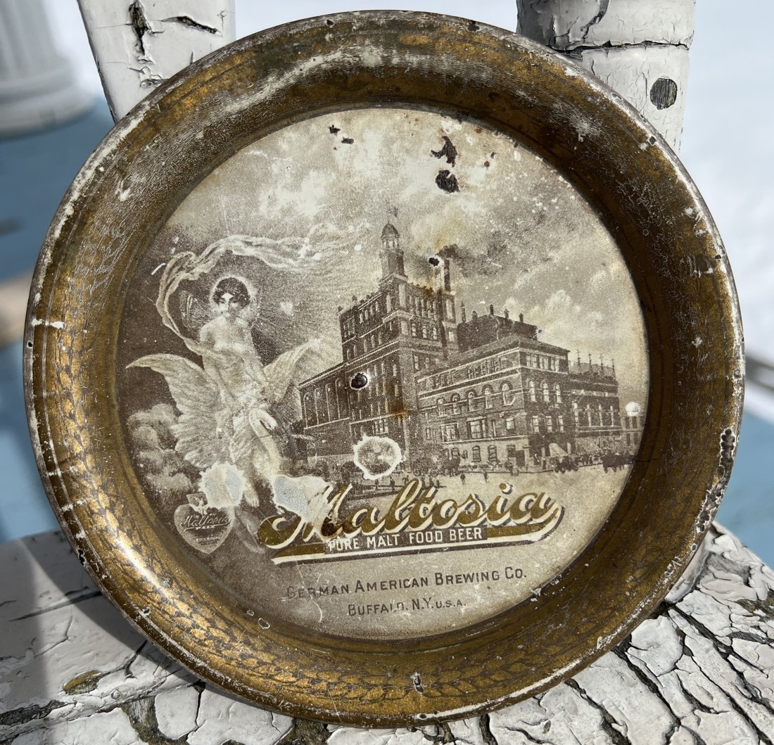 Advertising Tip Tray  - German American Brewing Co. Buffalo New York Maltosia Pure Malt Food Beer (1 of 10)