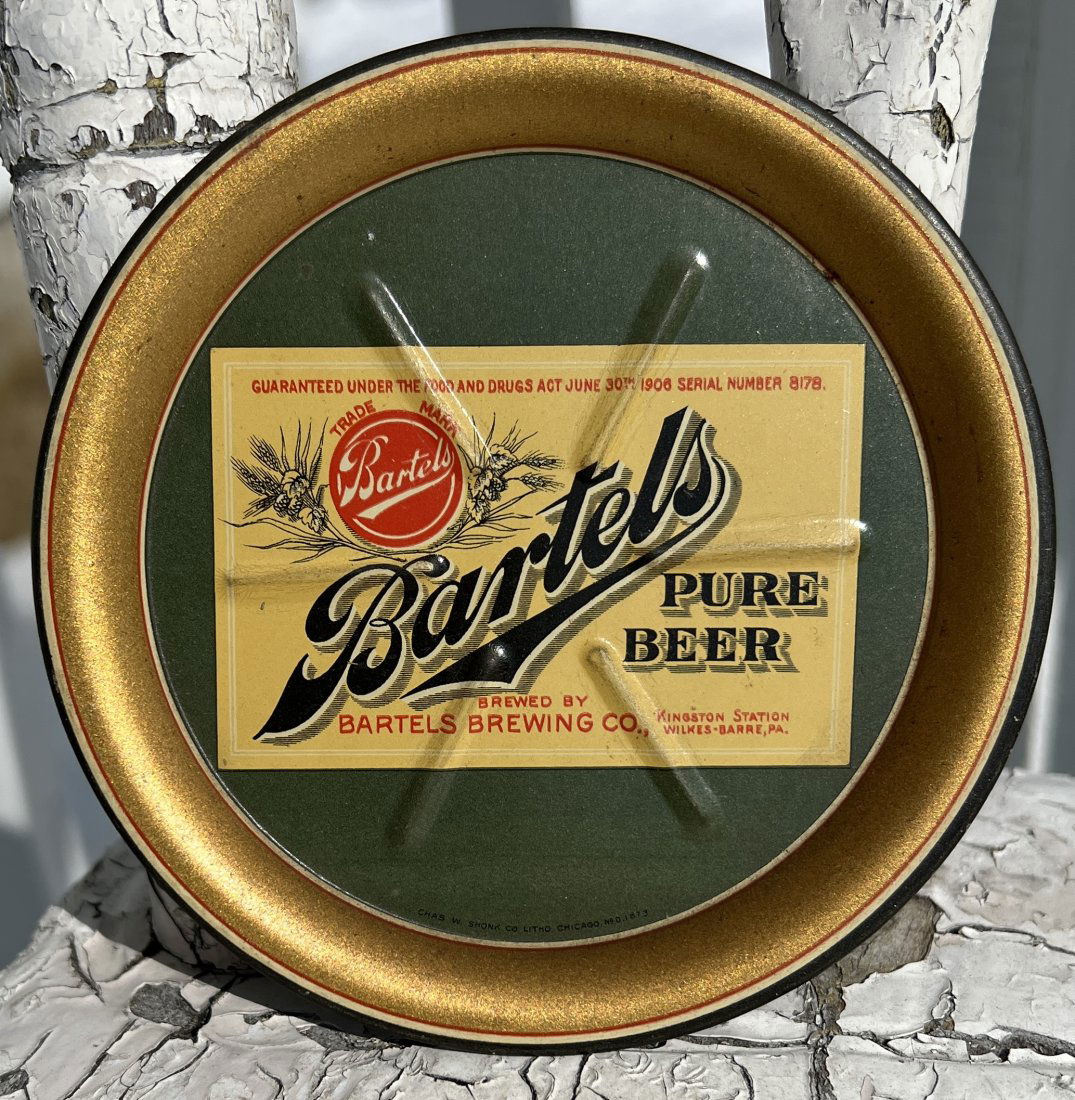 Advertising Beer Tip Tray - Bartels Brewing Co. Kingston Station Wilkes Barre PA (1 of 9)