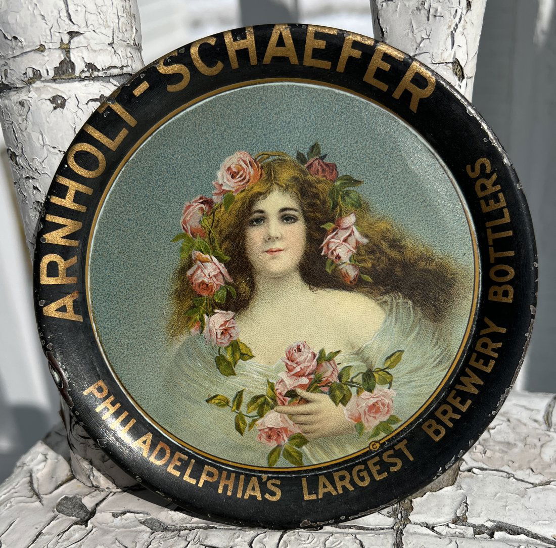 Advertising Beer Tip Tray - Arnholt Schaefer Brewery Philadelphia PA (1 of 10)