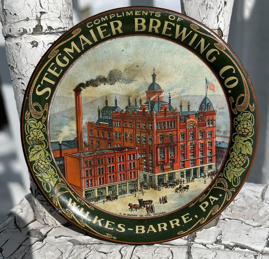 Advertising Beer Tip Tray - Stegmaier Brewing Co. Wilkes-Barre, PA (1 of 10)