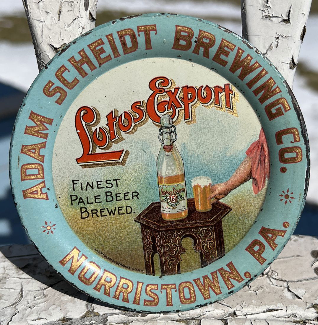 Advertising Beer Tip Tray - Adam Scheidt Brewing Co - Norristown, PA Brewery (1 of 9)