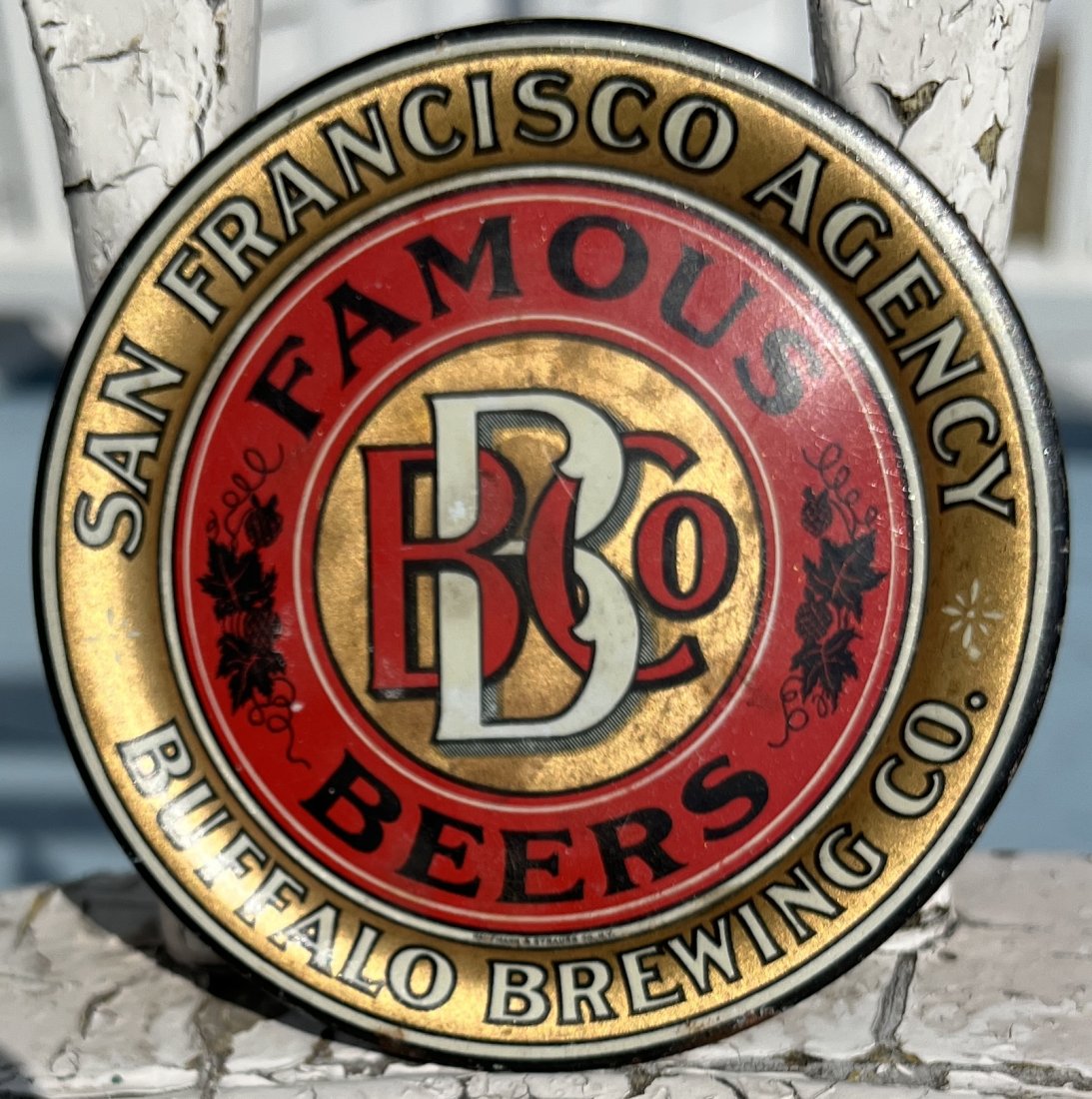 Advertising Beer Tip Tray - Buffalo Brewing Co. San Francisco Agency Brewery BBC (1 of 10)