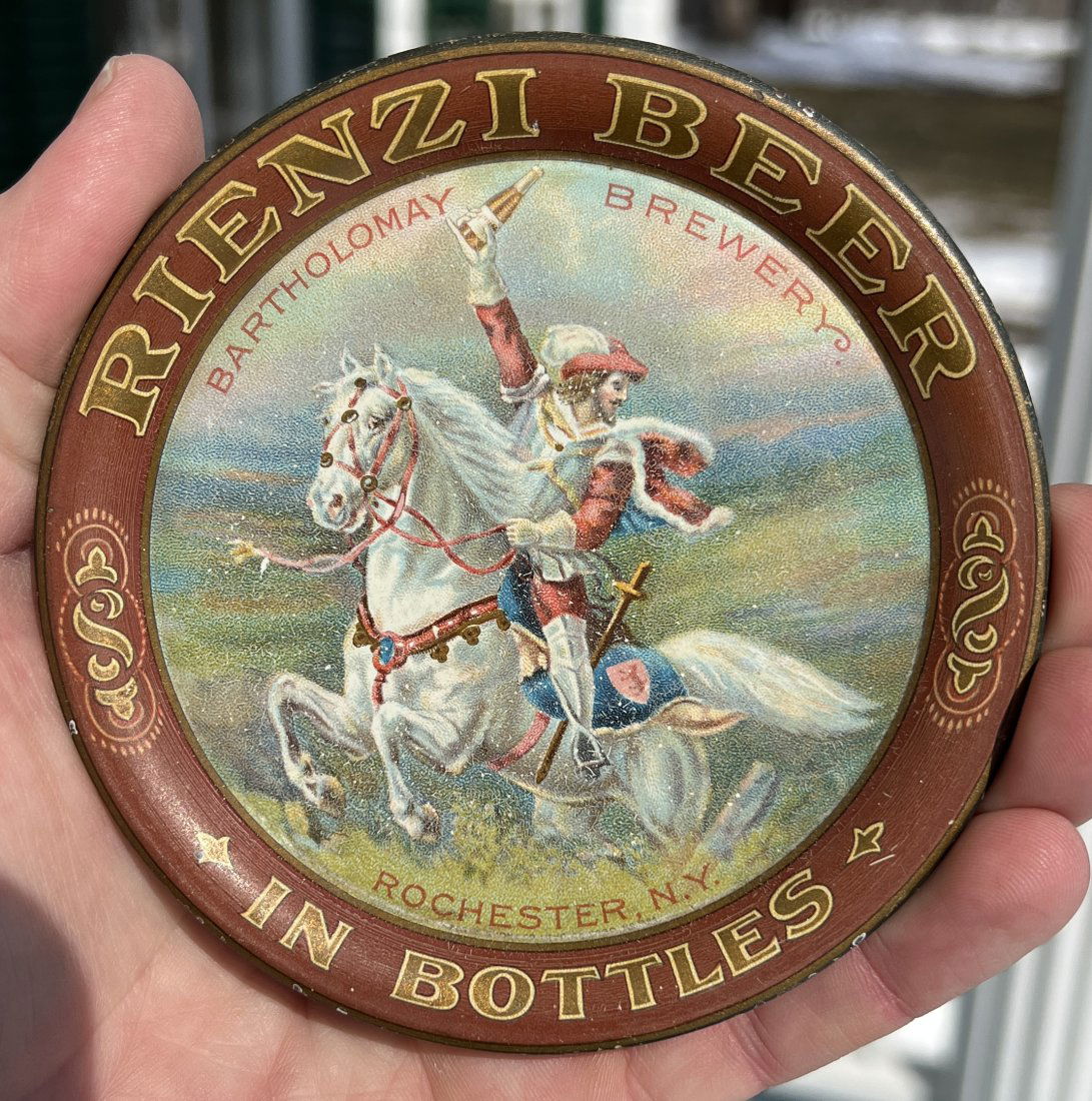 Advertising Beer Tip Tray - Rienzi Bartholomay Brewery - Rochester NY Brewing (1 of 9)