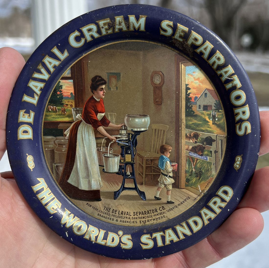 De Laval Cream Separators Antique Advertising Tip Tray - The Worlds Standard (1 of 7)