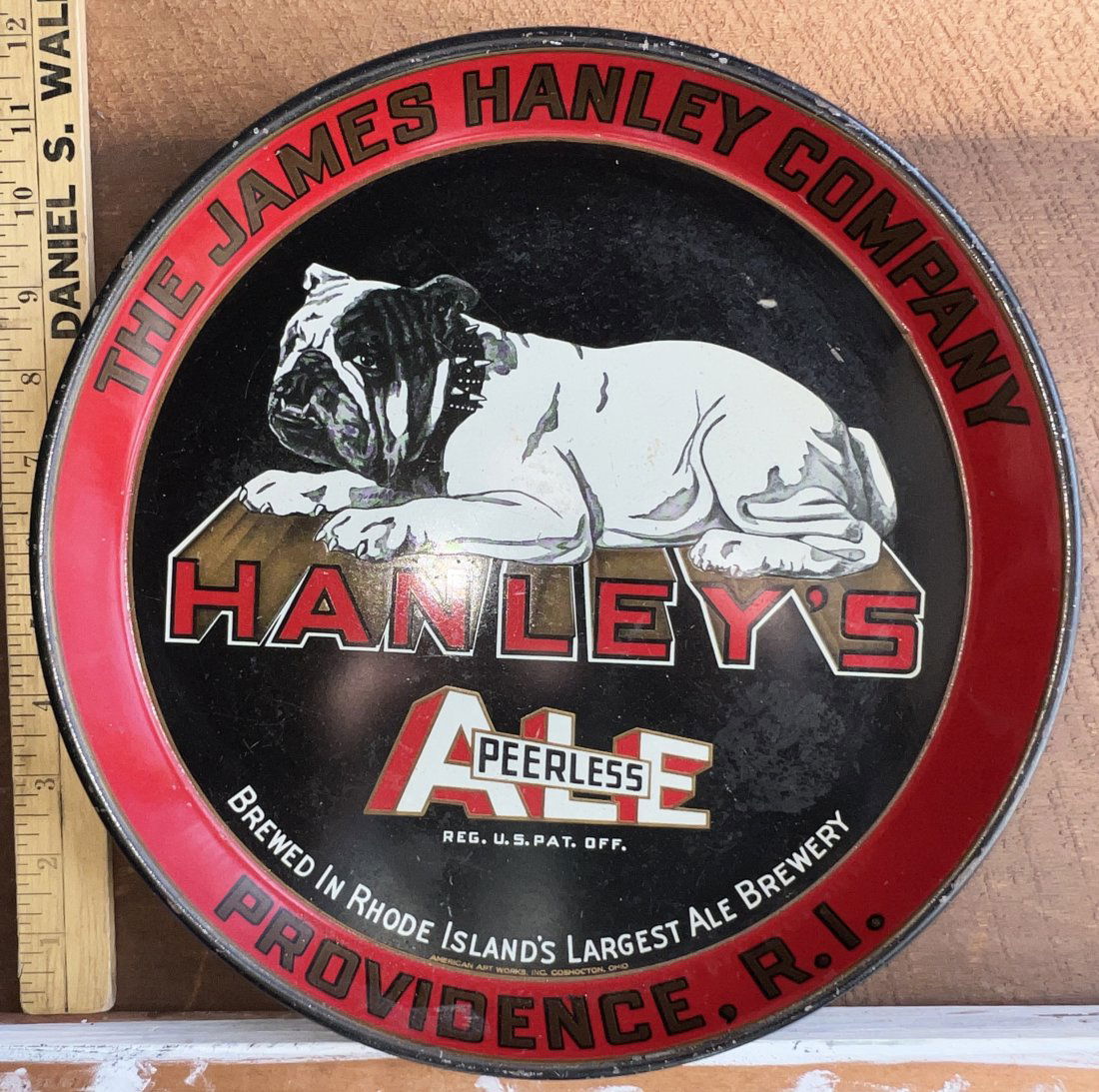 The James Hanley Company Peerless Ale Rhode Island Brewery Antique Advertising Beer Tray (1 of 9)