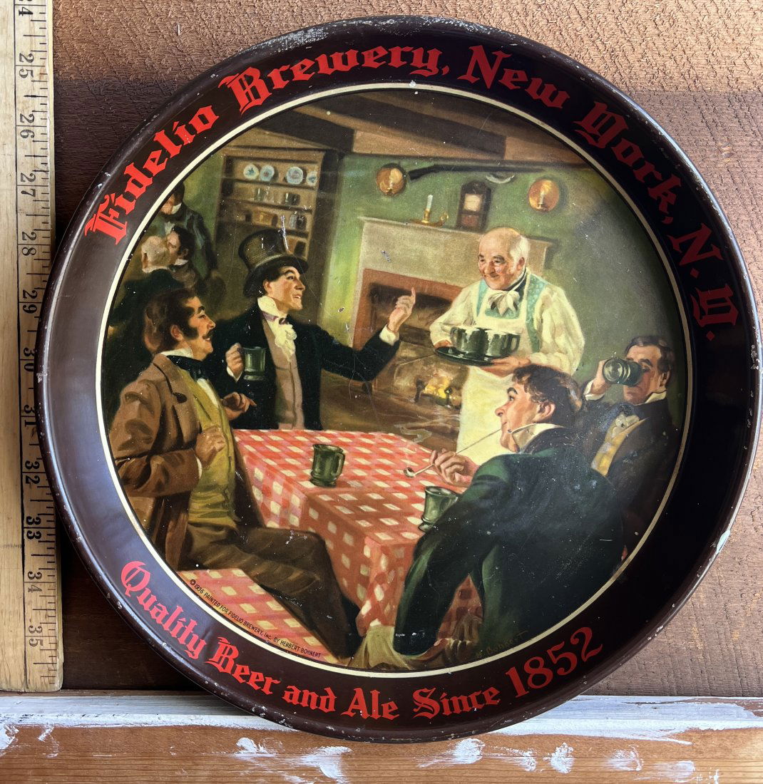 Fidelio Brewery New York NY Brewing - Brewery Antique Advertising Beer Tray (1 of 10)