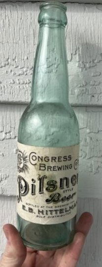 1915 Congress Brewing Co. Pilsner Beer Paper Label Bottle Brewery (1 of 7)