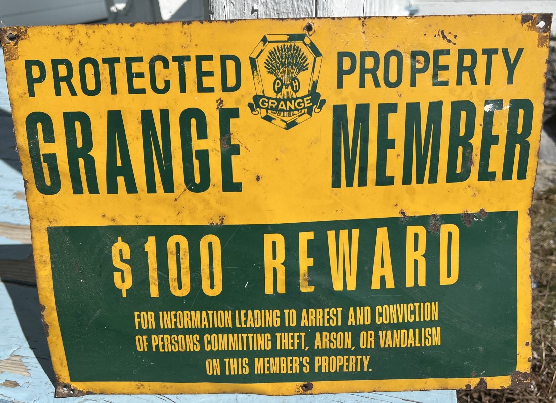 Farm Grange Hall Member Advertising Sign - Protected Property (1 of 8)