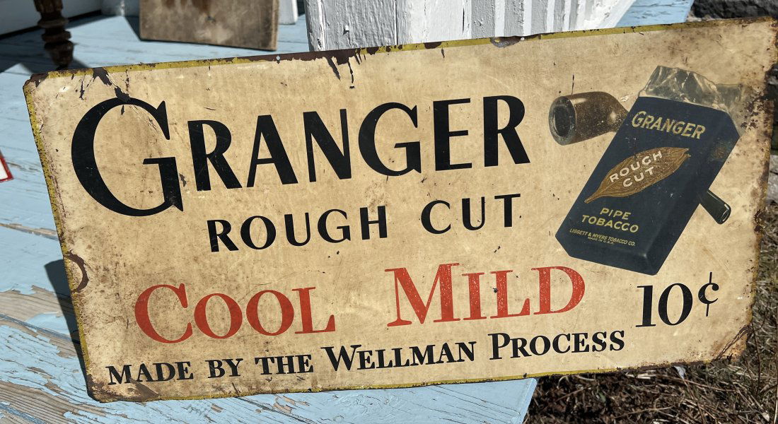 General Store Granger 10 Cents Pipe Tobacco Advertising Tin Sign (1 of 9)