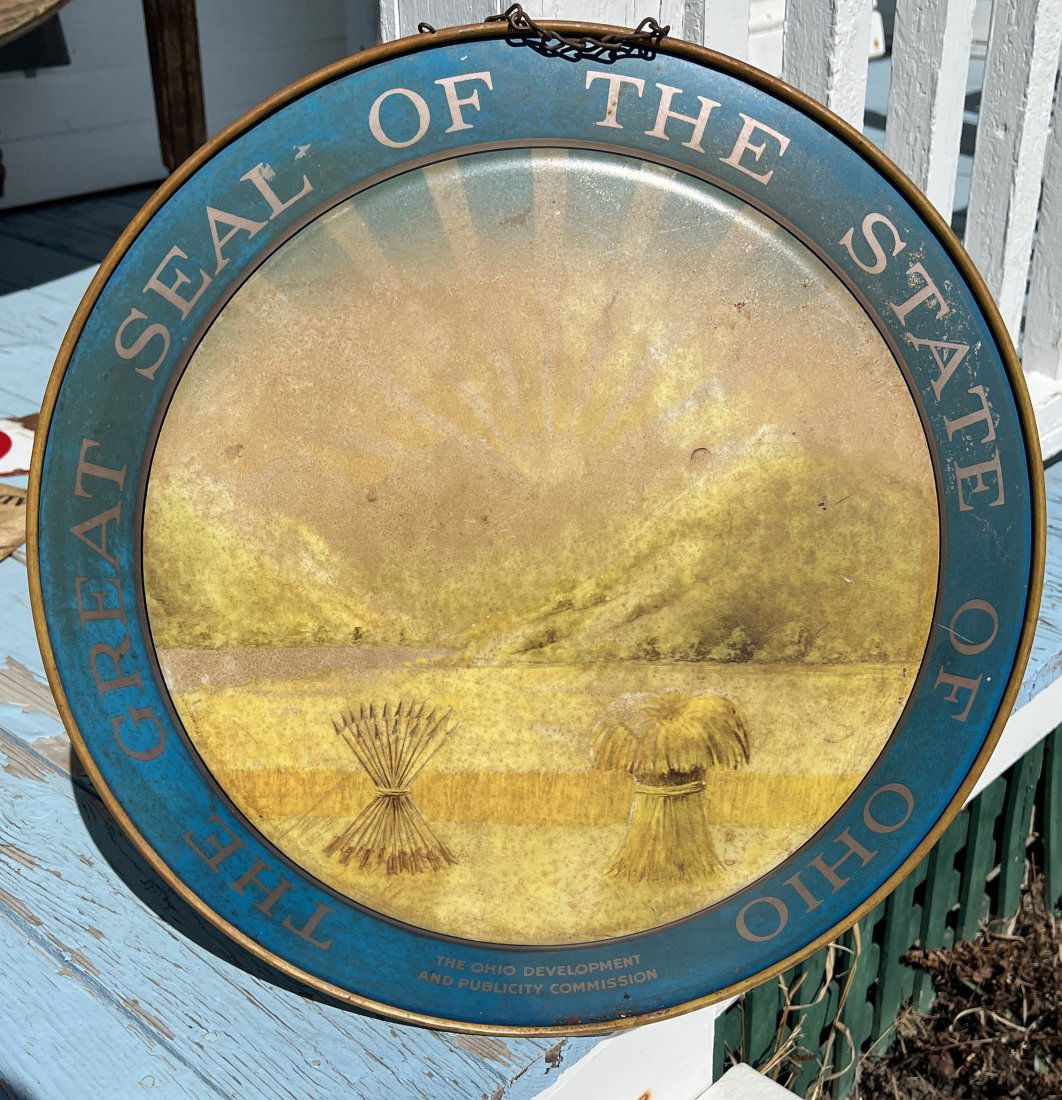 The Great Seal Of The State Of Ohio Advertising Folk Art Trade Sign (1 of 9)