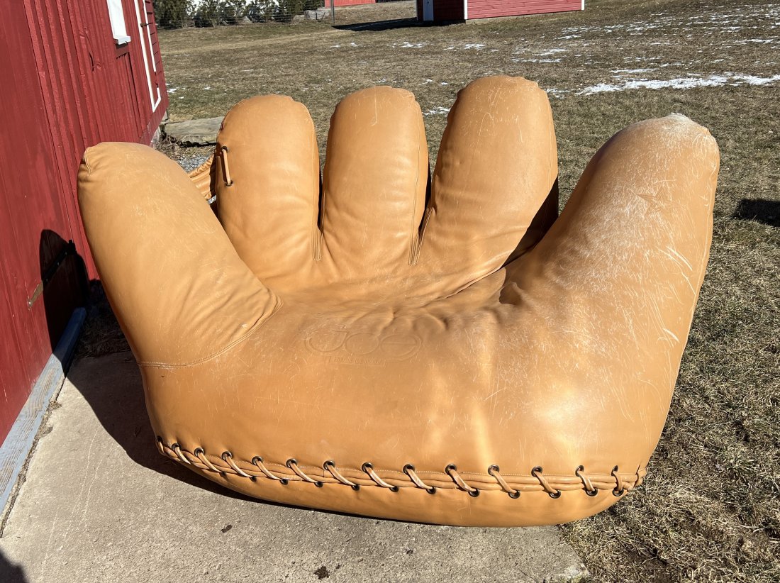 JOE Baseball Glove Leather Chair  Made in Italy by Stendig - DePas, D'Urbino , Lomazzi (1 of 19)