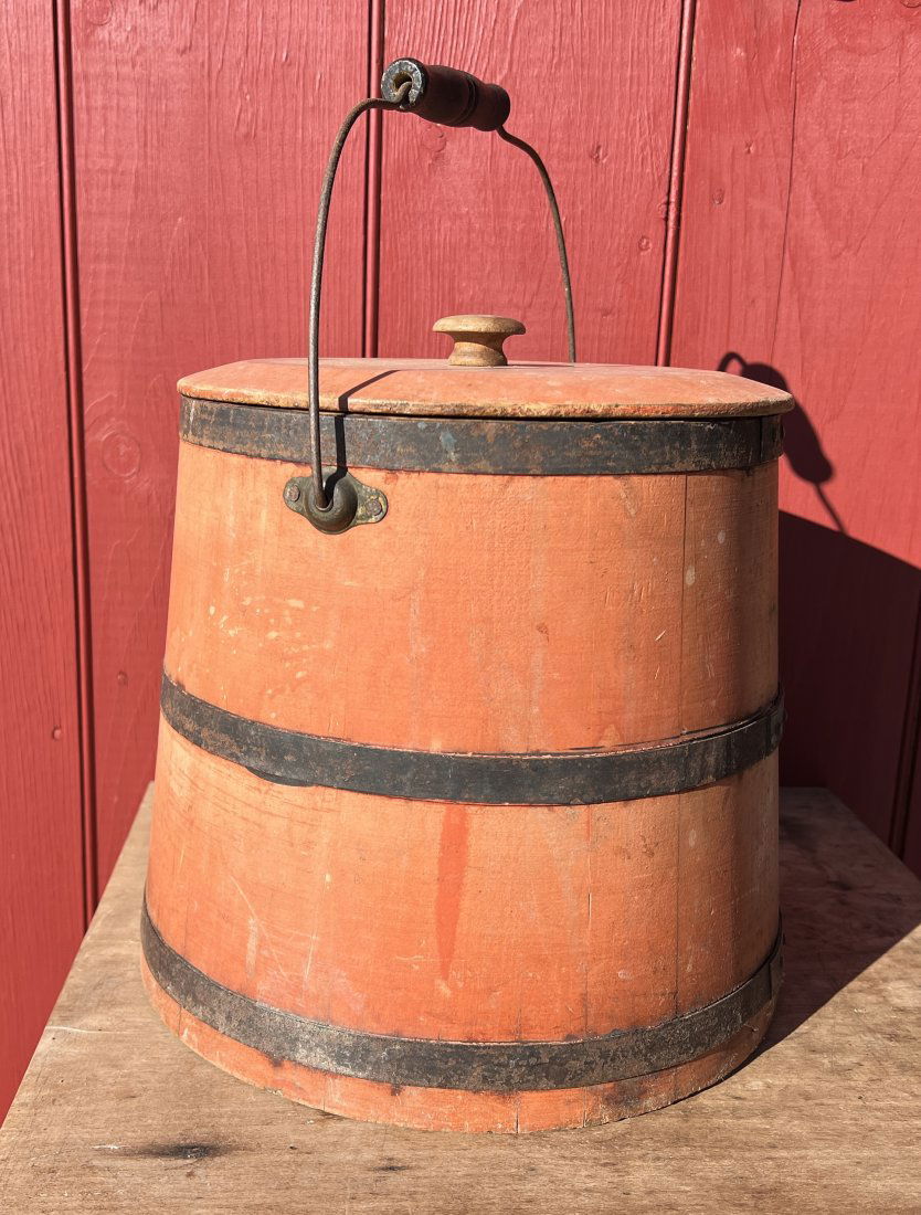 Country Farmhouse Sugar Bucket Painted Firkin (1 of 10)