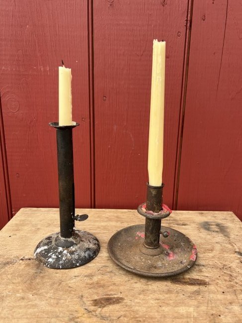 2 Farmhouse Country Push Up Candle Stick Holders (1 of 5)